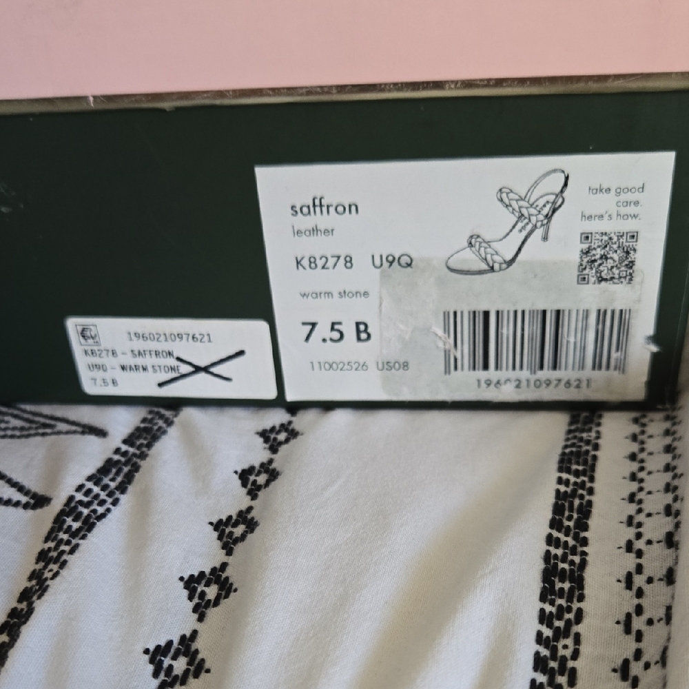 KATE SPADE NEW YORK saffron braided slingback sandals in Warm Stone 7.5 NEW NIB - Picture 9 of 9